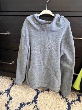 Under Armour Gray Cozy Logo Hooded Sweatshirt